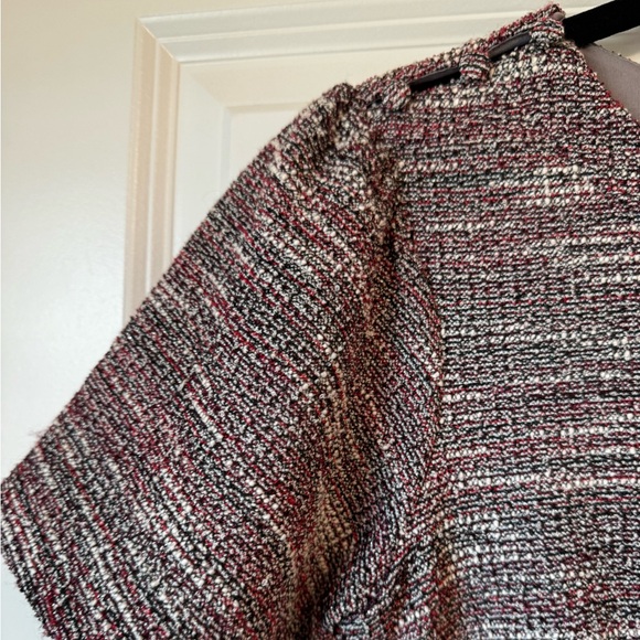 LOFT NWT Boucle/Tweed A-Line Dress with Bell Sleeve and Button Detail - Picture 9 of 9